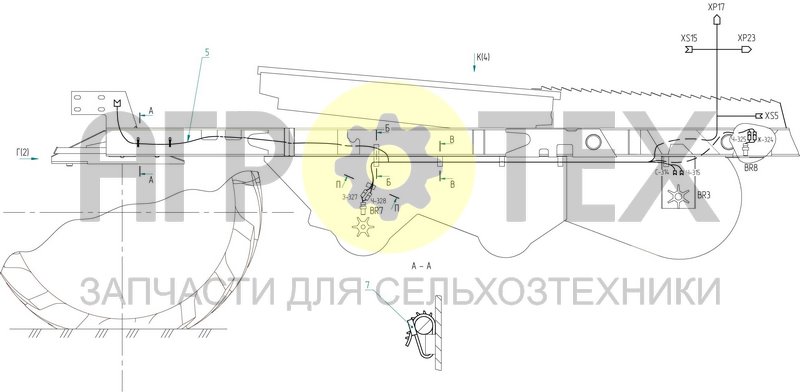 Коммуникации электрические шасси (142.10.02.000) (№8 на схеме)